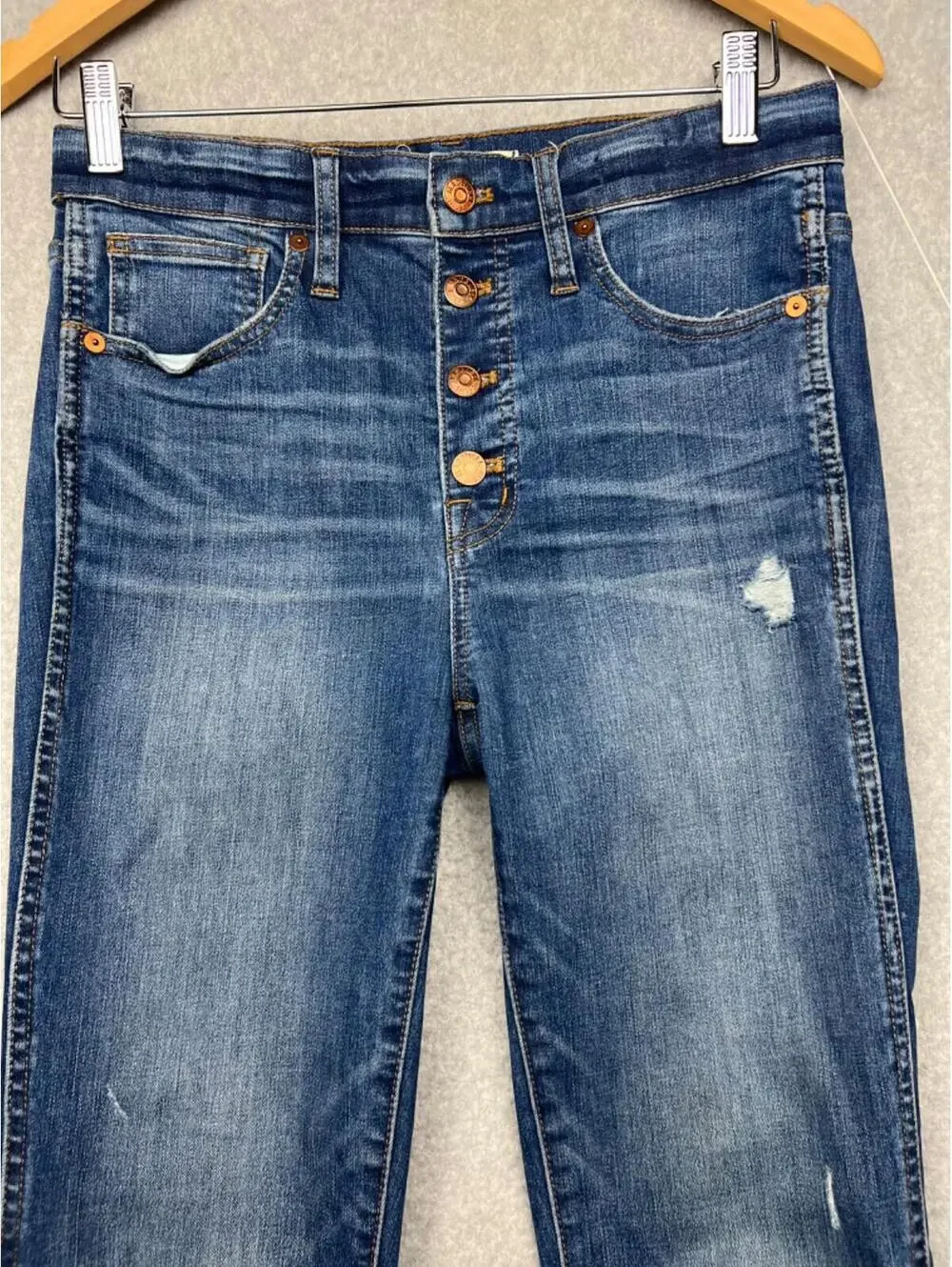Madewell Denim Jeans Womens 27 Skinny High Rise Ladies Button Fly
